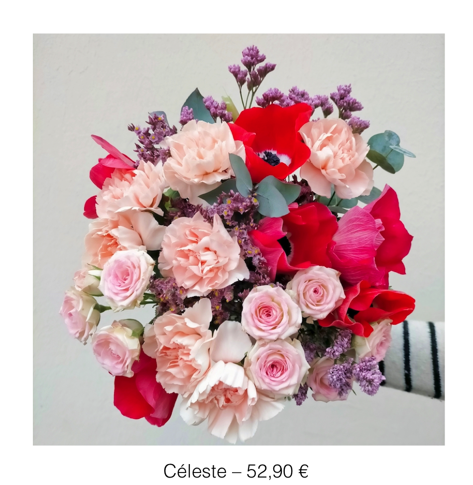 Bouquet de fleurs Celeste - Vos fleurs livré à Paris dès 1h